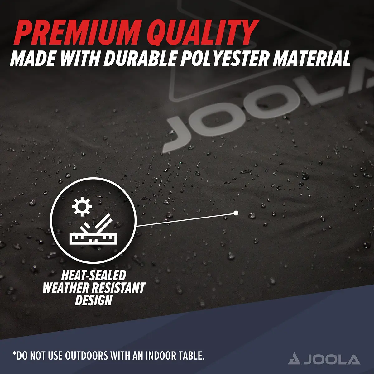 JOOLA Outdoor Ping Pong Table Cover Fits Both Folding & Flat Tables - Heavy Duty Waterproof Cover w/ PVC Coating - Dual Function, Fits 9x5 Tables in Upright or Down Positions - Inside & Outside - view 3