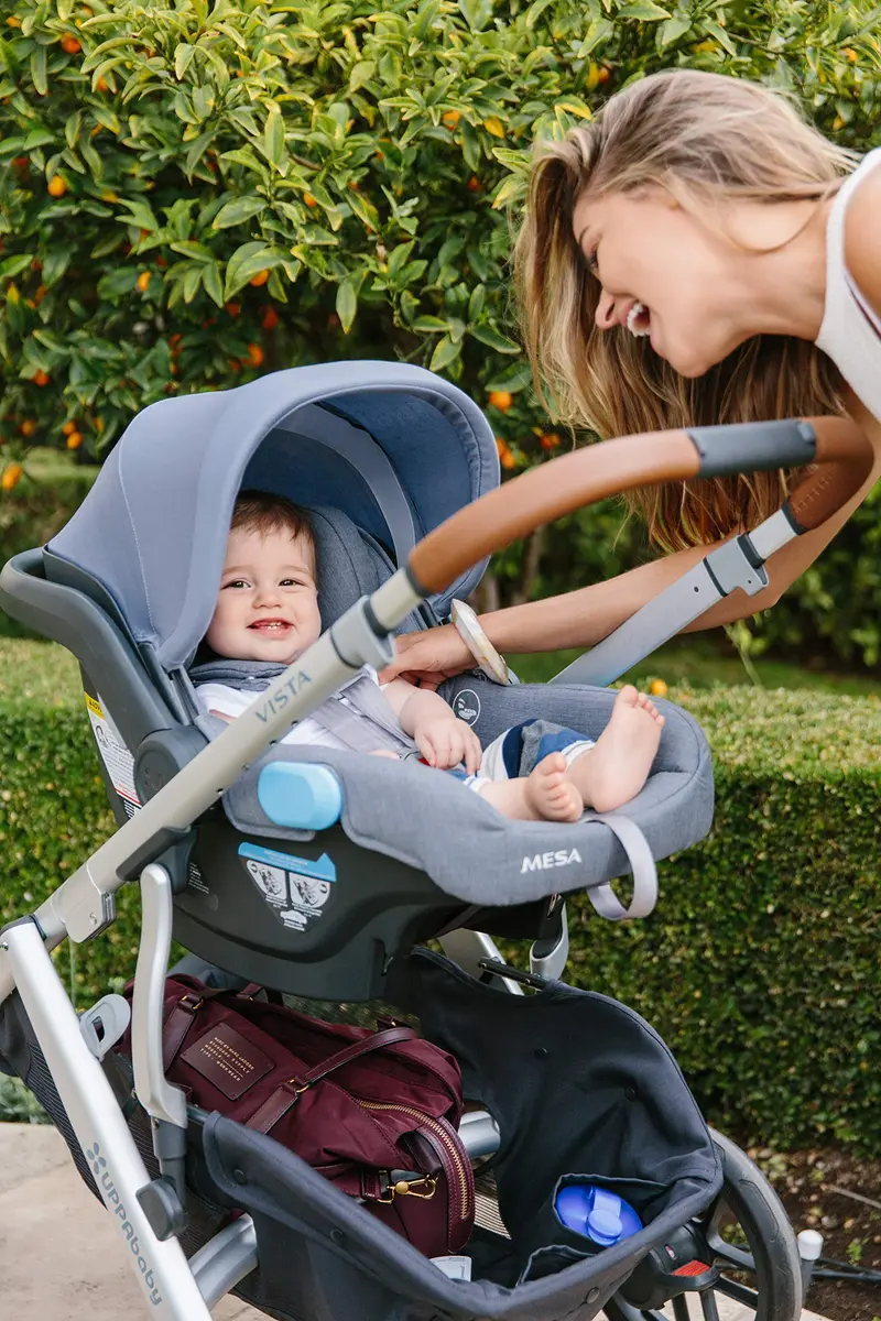 UPPAbaby Leather Handlebar Cover for Vista Strollers – Reach Certified Full Grain Leather – Saddle - view 5