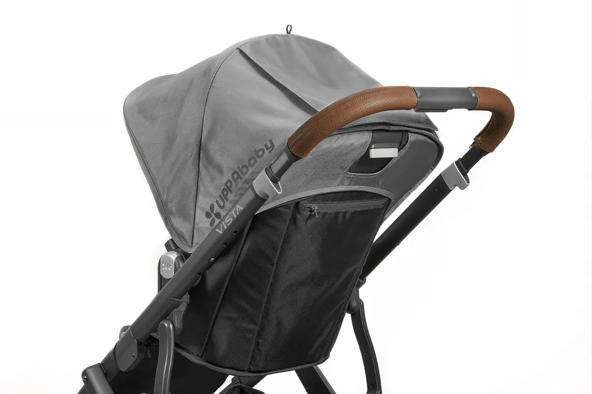 UPPAbaby Leather Handlebar Cover for Vista Strollers – Reach Certified Full Grain Leather – Saddle - view 2