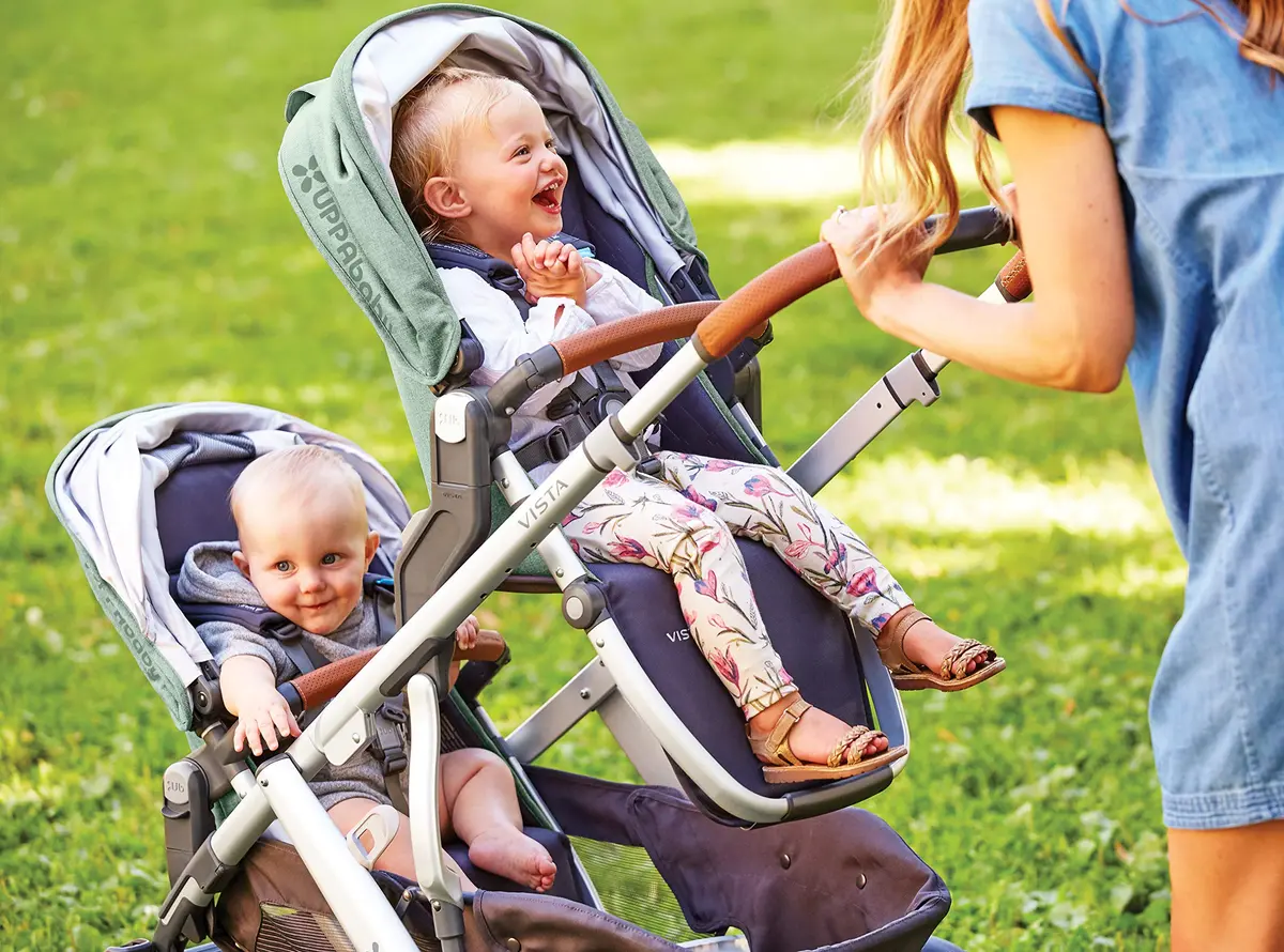 UPPAbaby Leather Handlebar Cover for Vista Strollers – Reach Certified Full Grain Leather – Saddle - view 4
