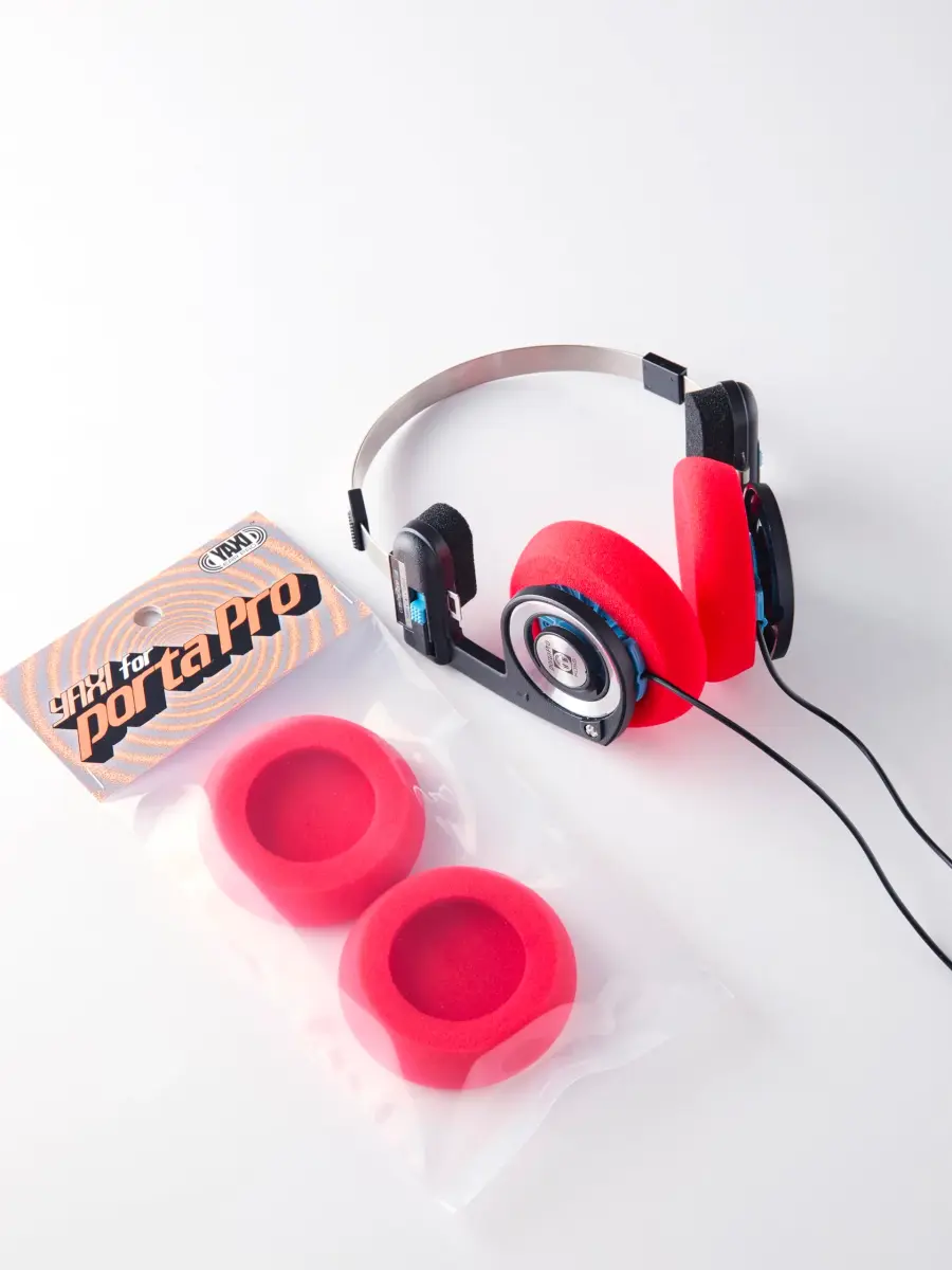YAXI Red Earpads for Koss Porta Pro Headphones | Comfortable Faux Leather Replacements - view 3