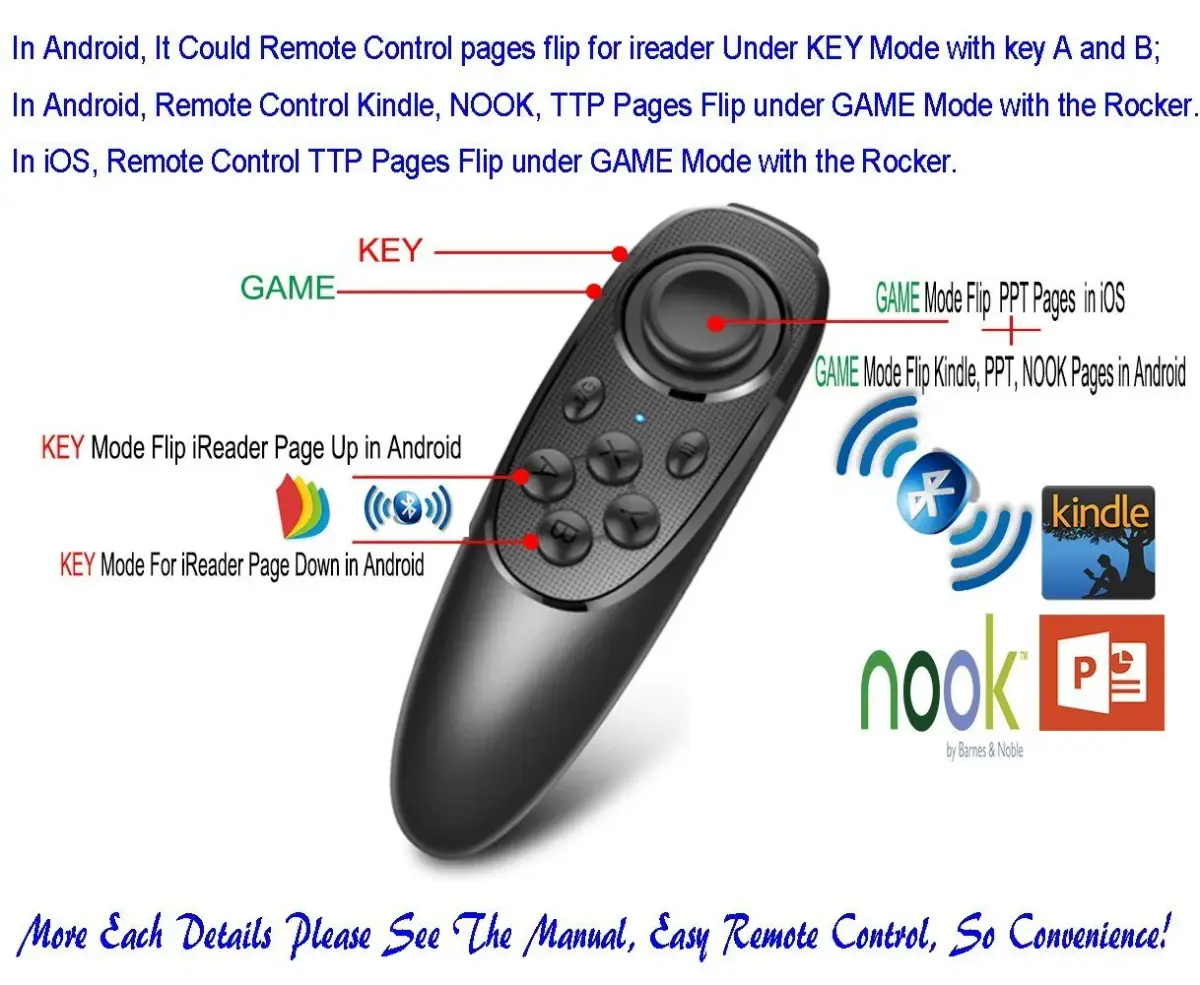 VR EMPIRE Bluetooth Remote Controller Gamepad 11.6cm x 4.5cm x 1.35cm | Universal for VR, Games, Media, Presentations - view 4
