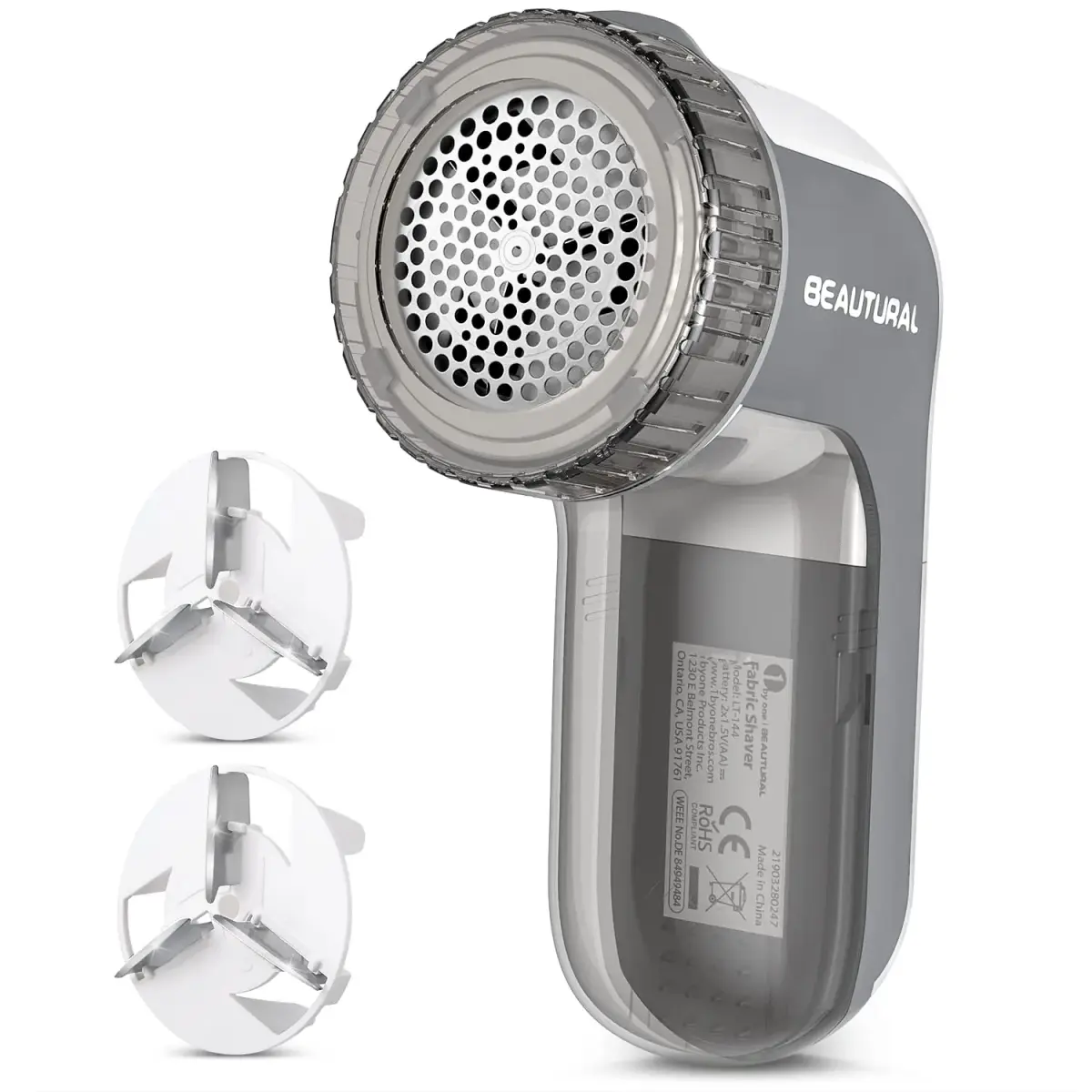 BEAUTURAL Fabric Shaver and Lint Remover Gray | Restores Garments to New - main product image