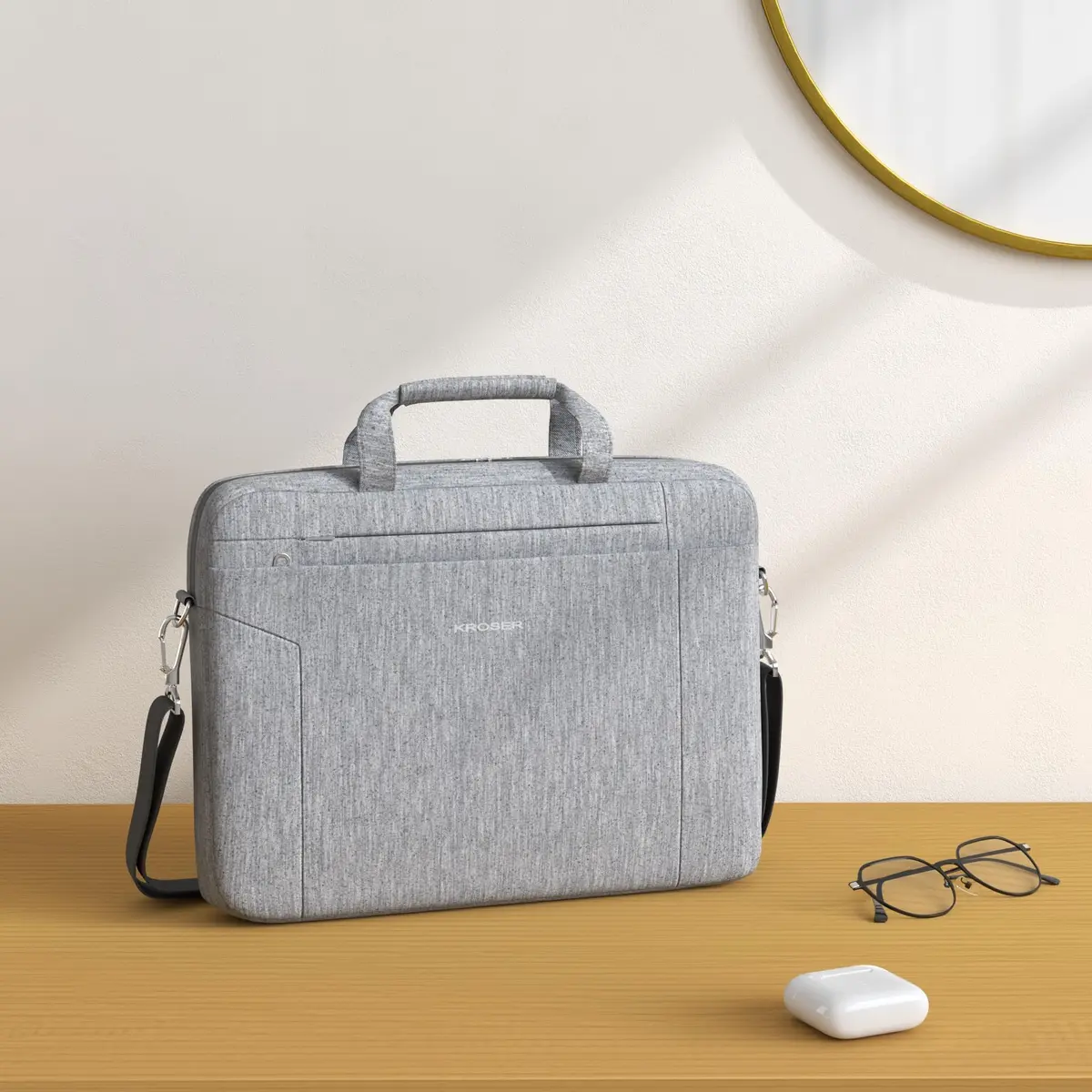 KROSER 15.6 Inch Laptop Briefcase, Computer Bag lightweight Shoulder Bag | Waterproof & Large Capacity - view 2
