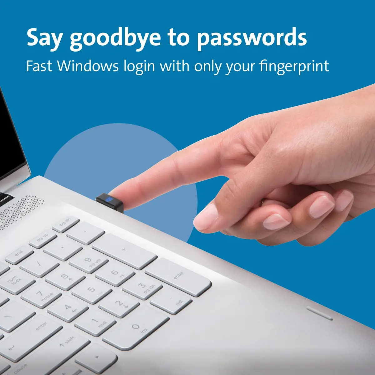 Kensington VeriMark Gen1 USB-A Fingerprint Key Reader | Anti-Spoofing Security for Windows Hello - view 2