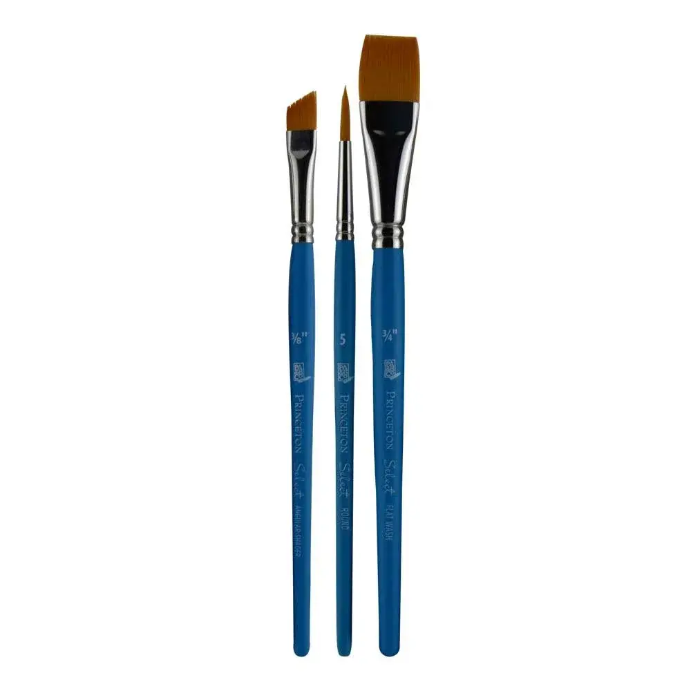 Princeton Select Artiste Brush Set No. 14, Synthetic, 3 Piece | Artist Paint Brushes for Acrylic, Oil, Watercolor - view 2