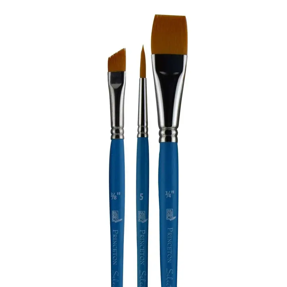 Princeton Select Artiste Brush Set No. 14, Synthetic, 3 Piece | Artist Paint Brushes for Acrylic, Oil, Watercolor - view 3
