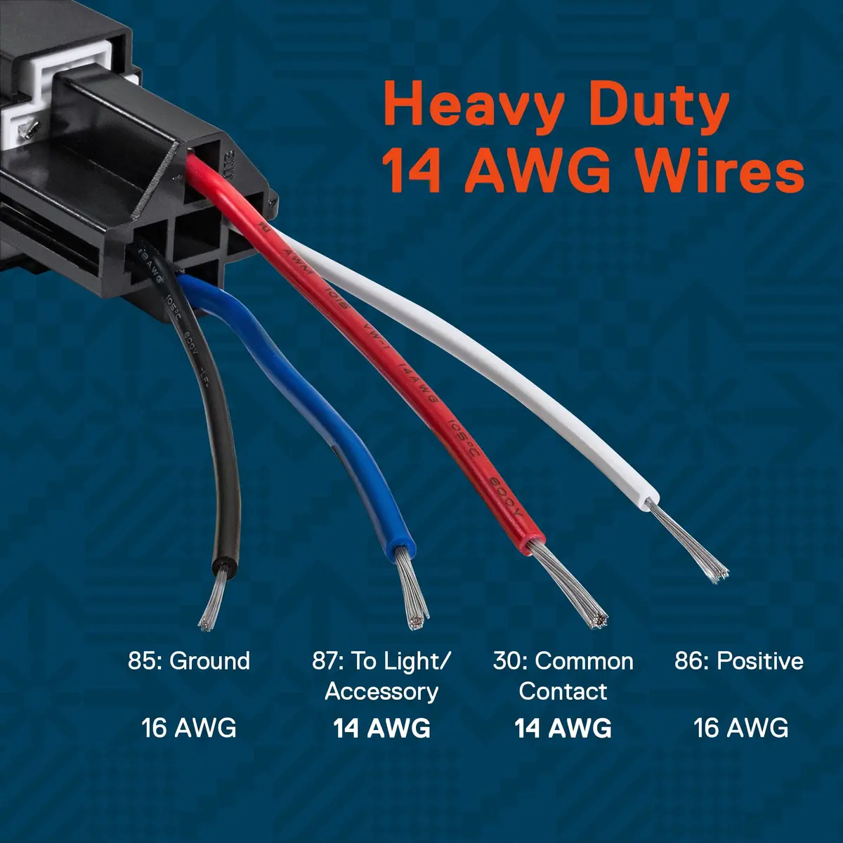 ONLINE LED STORE 12V 6 Pack Bosch Style 4-Pin 30A Fused Relay Kit | Automotive Switches & Relays - view 5