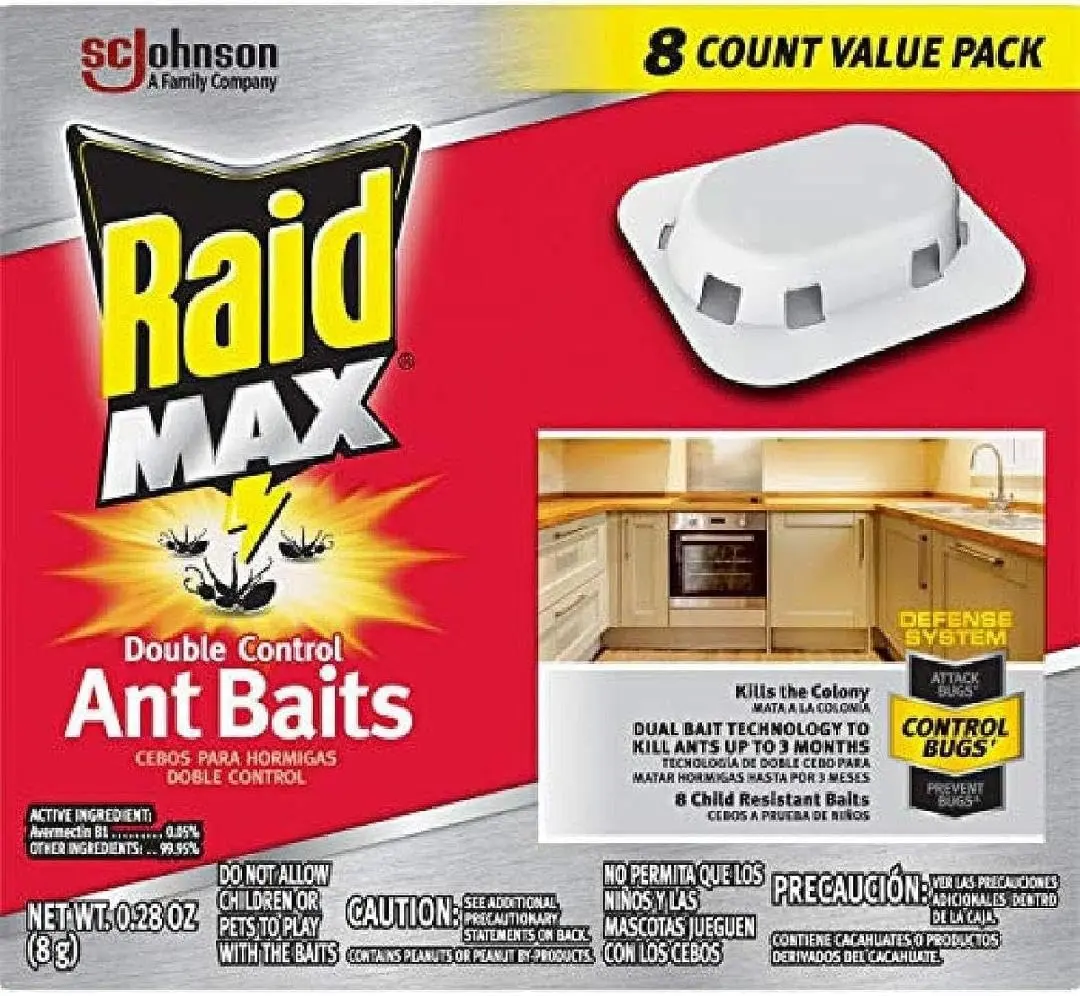 Raid Double Control Ant Baits 8 Count | Kills Entire Colony, Child-Resistant - main product image
