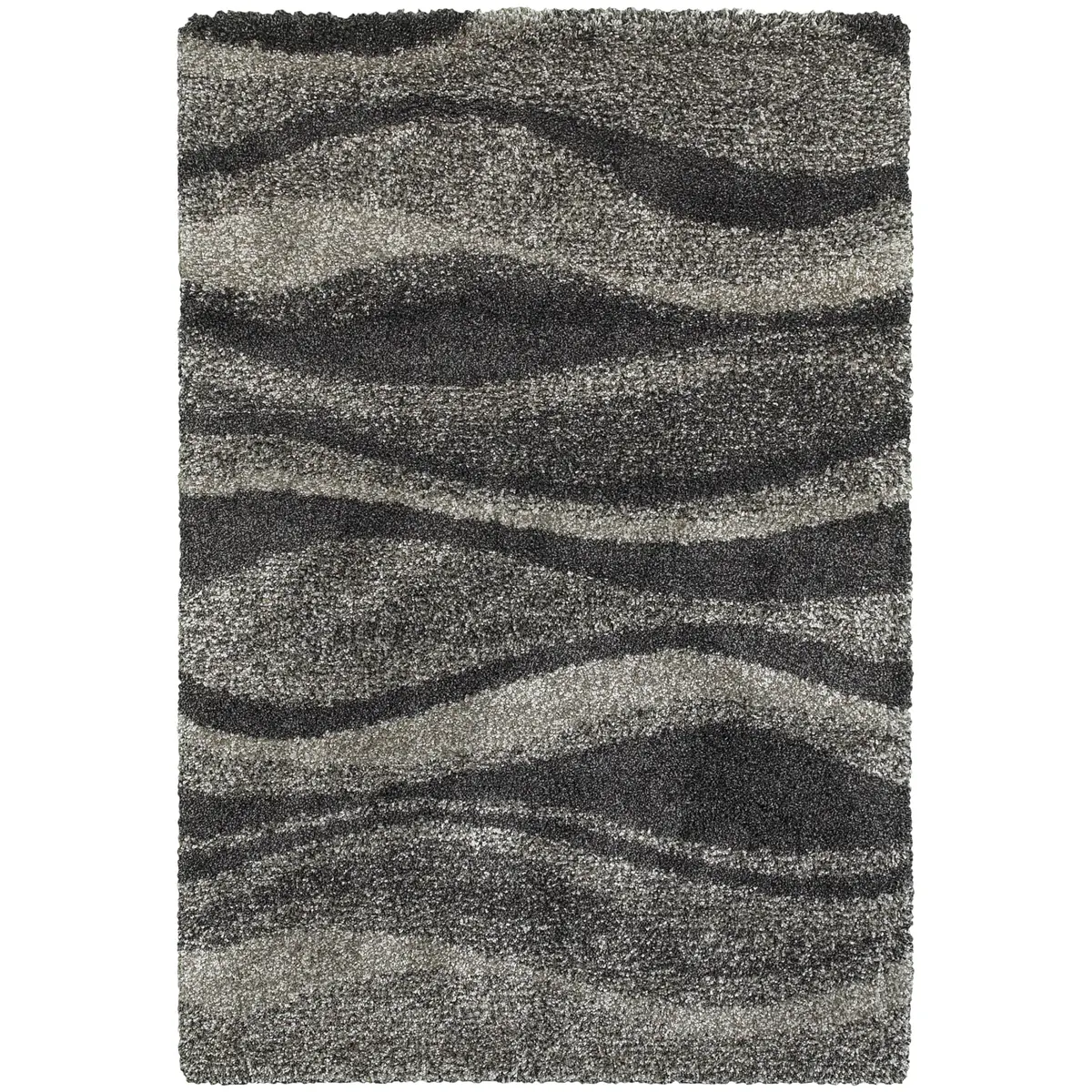 Oriental Weavers Henderson Shag Area Rug 1'10" x 3'3" | Plush Soft Modern Style in Grey/Charcoal - main product image