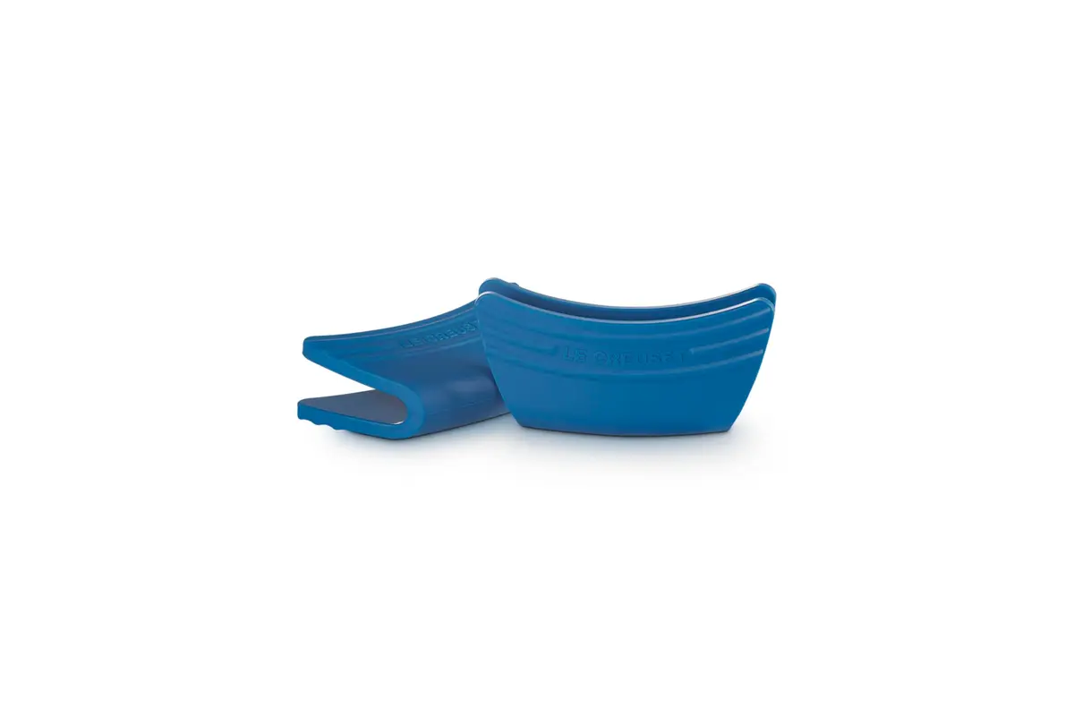 Le Creuset Silicone Handle Grips Set of 2, 12.7cm (5") x 6.35cm (2.5") each, Marseille | Protects Hands from Hot Cookware - main product image