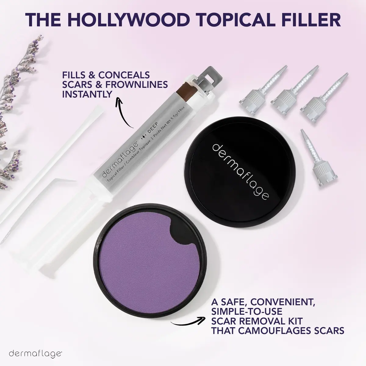 Dermaflage Scar Filler Kit - Deep - Waterproof Concealer for Acne & Wrinkles, 1 mo supply - view 2