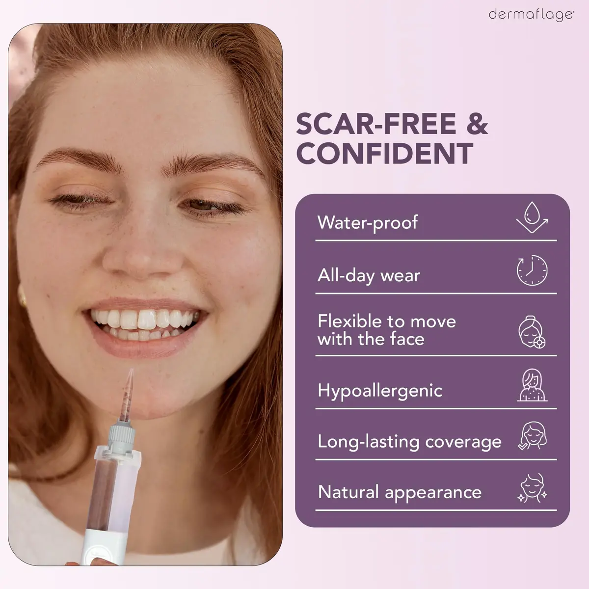 Dermaflage Scar Filler Kit - Deep - Waterproof Concealer for Acne & Wrinkles, 1 mo supply - view 3