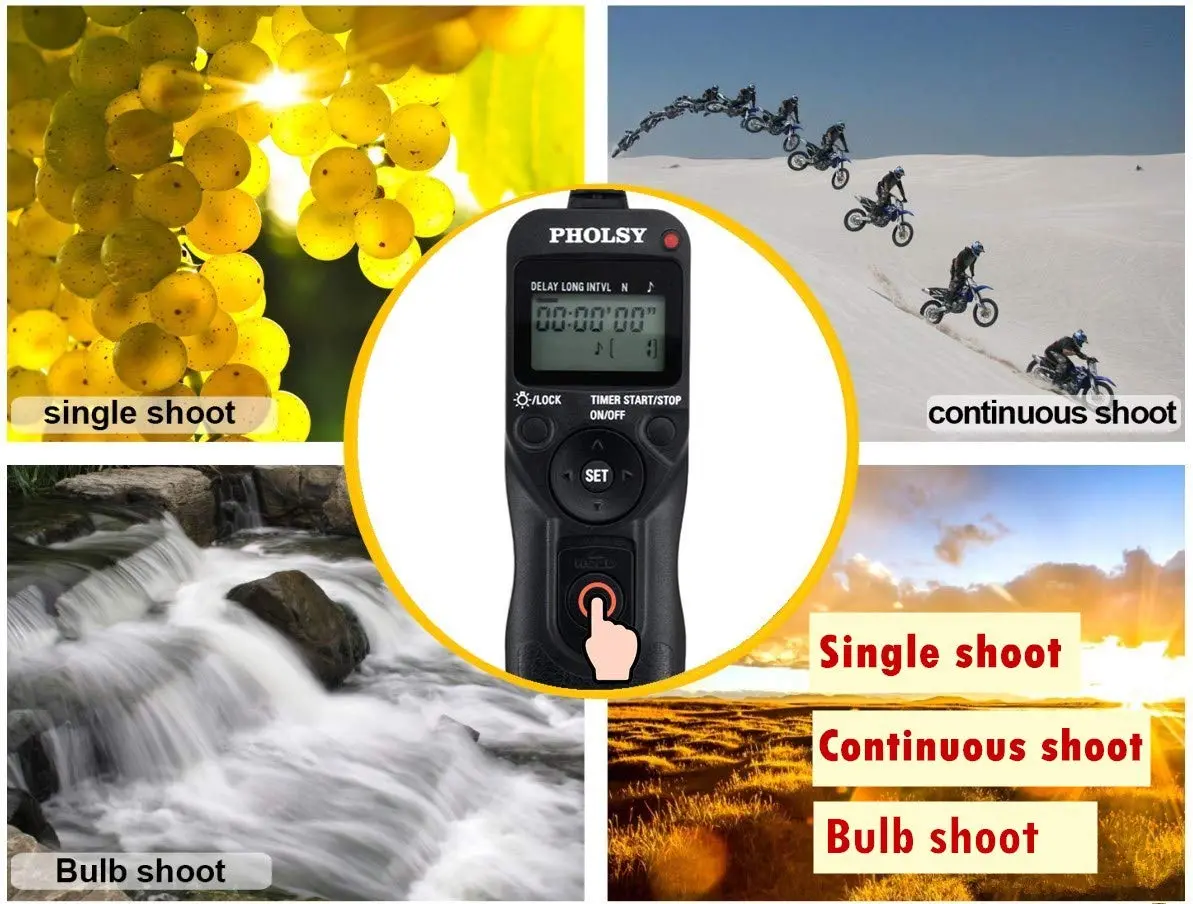 PHOLSY P6 Timer Remote Control Cable with Intervalometer for Panasonic | Long Exposure & Time-Lapse - view 2