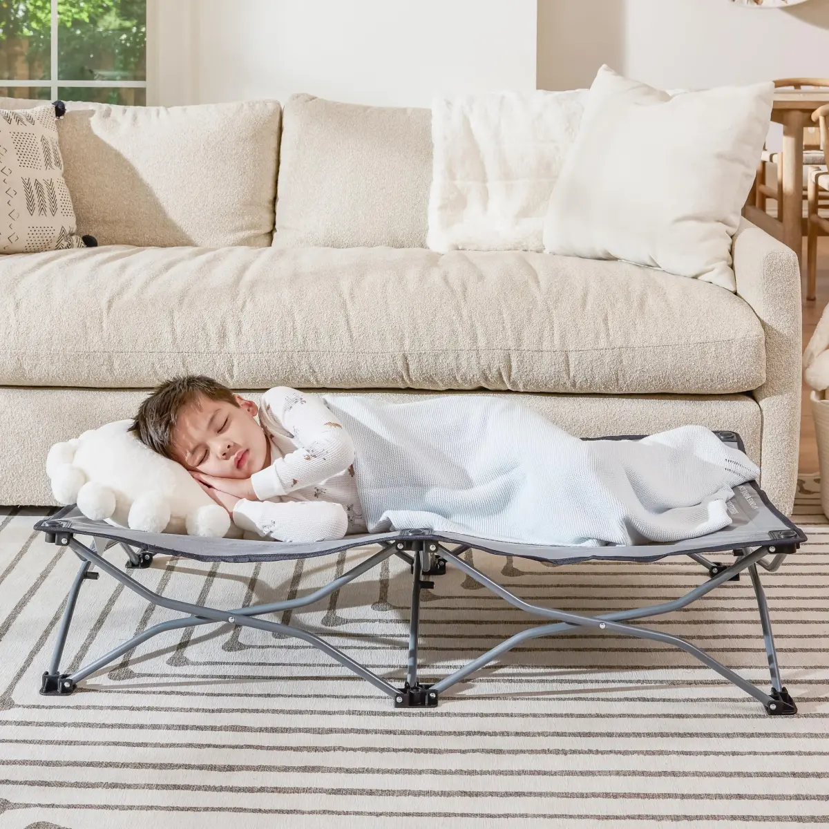 Regalo My Cot Portable Toddler Bed 46.5" x 24" x 9.5" Gray | Foldable Kids Travel Bed & Camping Cot - main product image