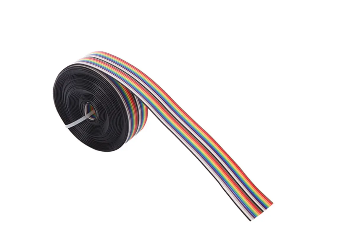 Eowpower 20 Pin Rainbow Color Flat Ribbon IDC Cable 5m | 2.54mm Pitch, Copper Material - view 6