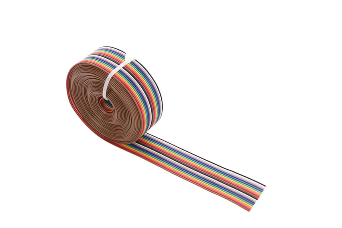 Eowpower 20 Pin Rainbow Color Flat Ribbon IDC Cable 5m | 2.54mm Pitch, Copper Material - view 2