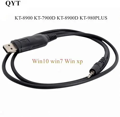 Yi Zhan Tong WIN10-USB-KT8900 USB Programming Cable for QYT KT-8900/KT-7900D/KT-980, Black | Compatible with Win10 System - view 6