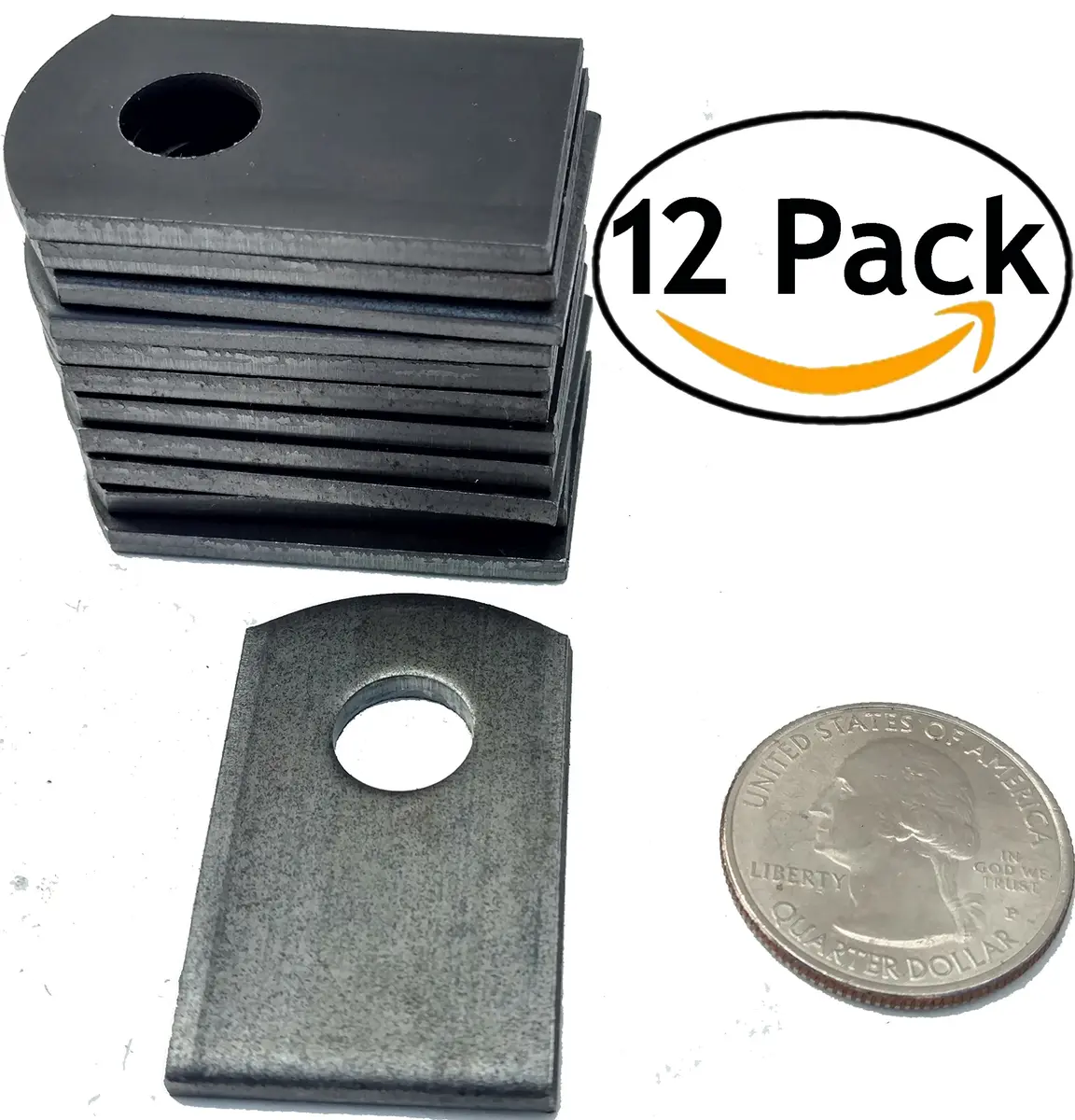 UNB Weld-On Steel Flat Tab Brackets | 1" x 2 3/8" x 1/8" | Heavy-Duty Welding Tabs for Metal Fabrication - view 2