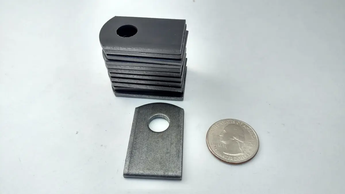 UNB Weld-On Steel Flat Tab Brackets | 1" x 2 3/8" x 1/8" | Heavy-Duty Welding Tabs for Metal Fabrication - view 3