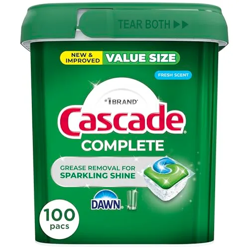 Cascade Complete Dishwasher Pods Fresh Scent ActionPacs, 78 Count | USA Imported Detergent for Sparkling Dishes - main product image