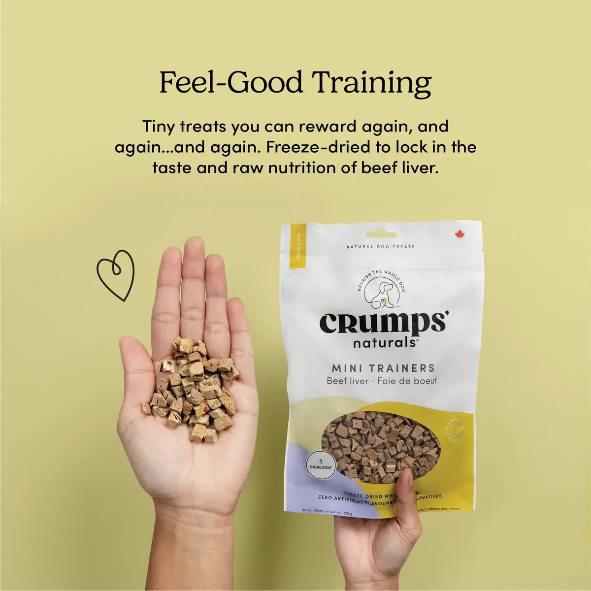 Crumps’ Naturals Freeze-Dried Beef Liver Mini Trainers 1.8 oz | All Natural Dog Treats for Training & Reward - view 6