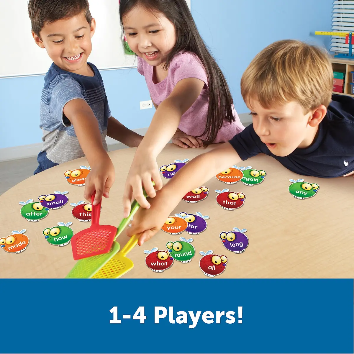 Learning Resources Sight Word Swat Game - Phonics Flash Cards & Board Game for Kids, Homeschool & Classroom (110 Double-Sided Flies, 4 Swatters) - view 4
