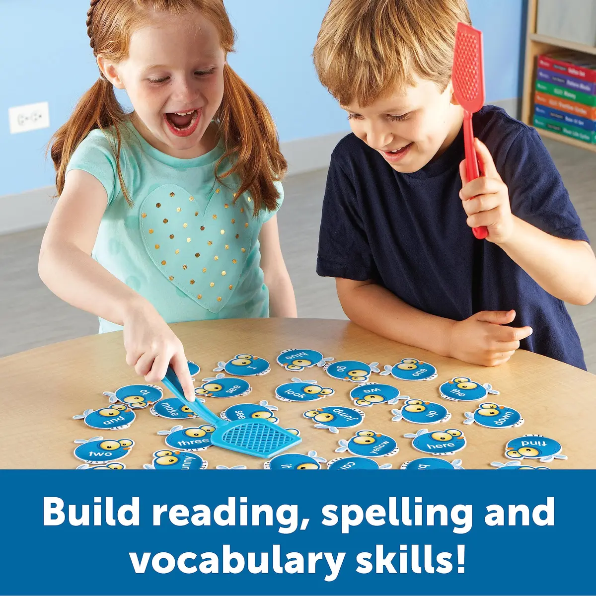 Learning Resources Sight Word Swat Game - Phonics Flash Cards & Board Game for Kids, Homeschool & Classroom (110 Double-Sided Flies, 4 Swatters) - view 3