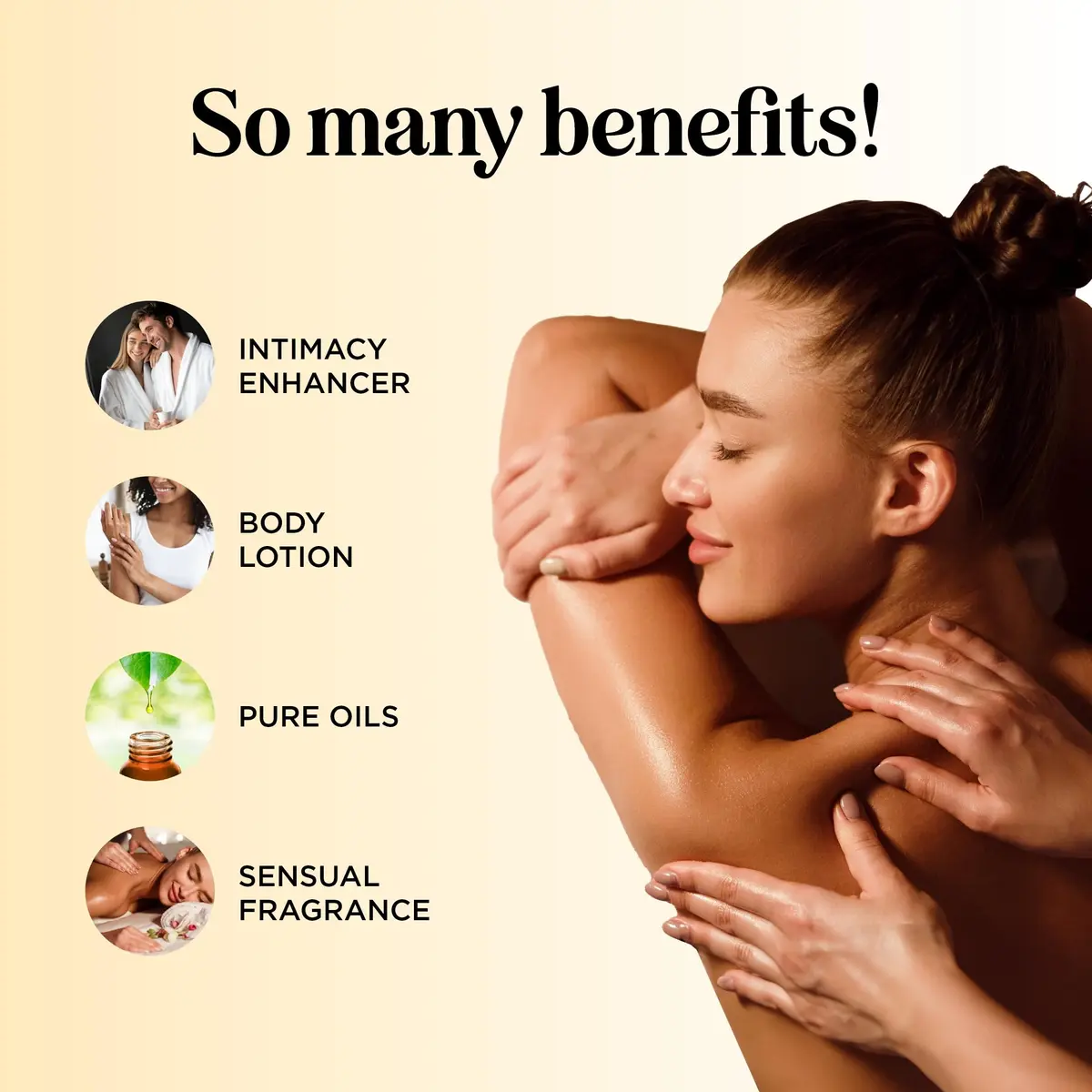 Maple Holistics Tropical Sensual Massage Oil 8 Fl Oz | Coconut & Sweet Almond with Mango Scent, Vegan & Gluten-Free - view 3