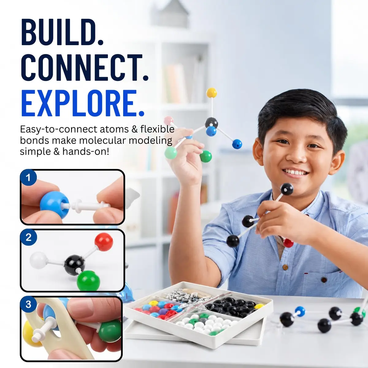 Old Nobby Organic Chemistry Model Kit 239 PCS | Molecular Model Kit for Students - view 6