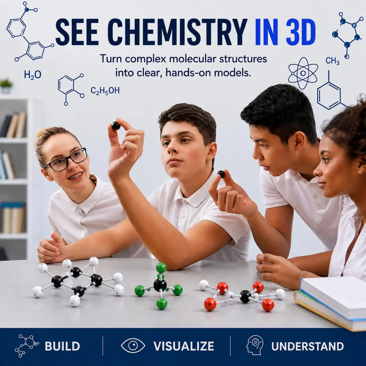 Old Nobby Organic Chemistry Model Kit 239 PCS | Molecular Model Kit for Students - view 3