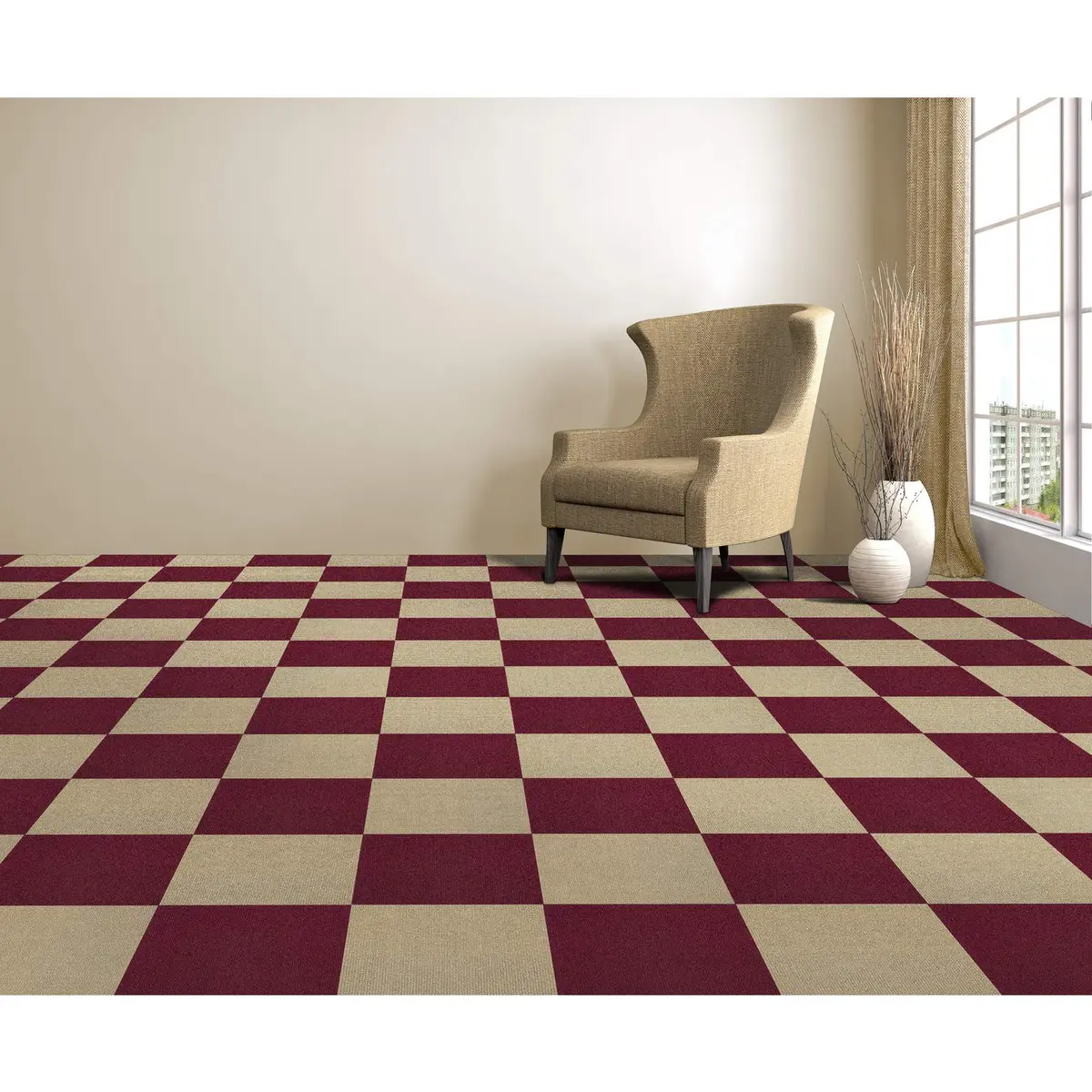 ACHIM Nexus Peel & Stick Carpet Tiles 12 x 12 in (30.5 x 30.5 cm) Black | 12 Sq Ft Coverage - view 4