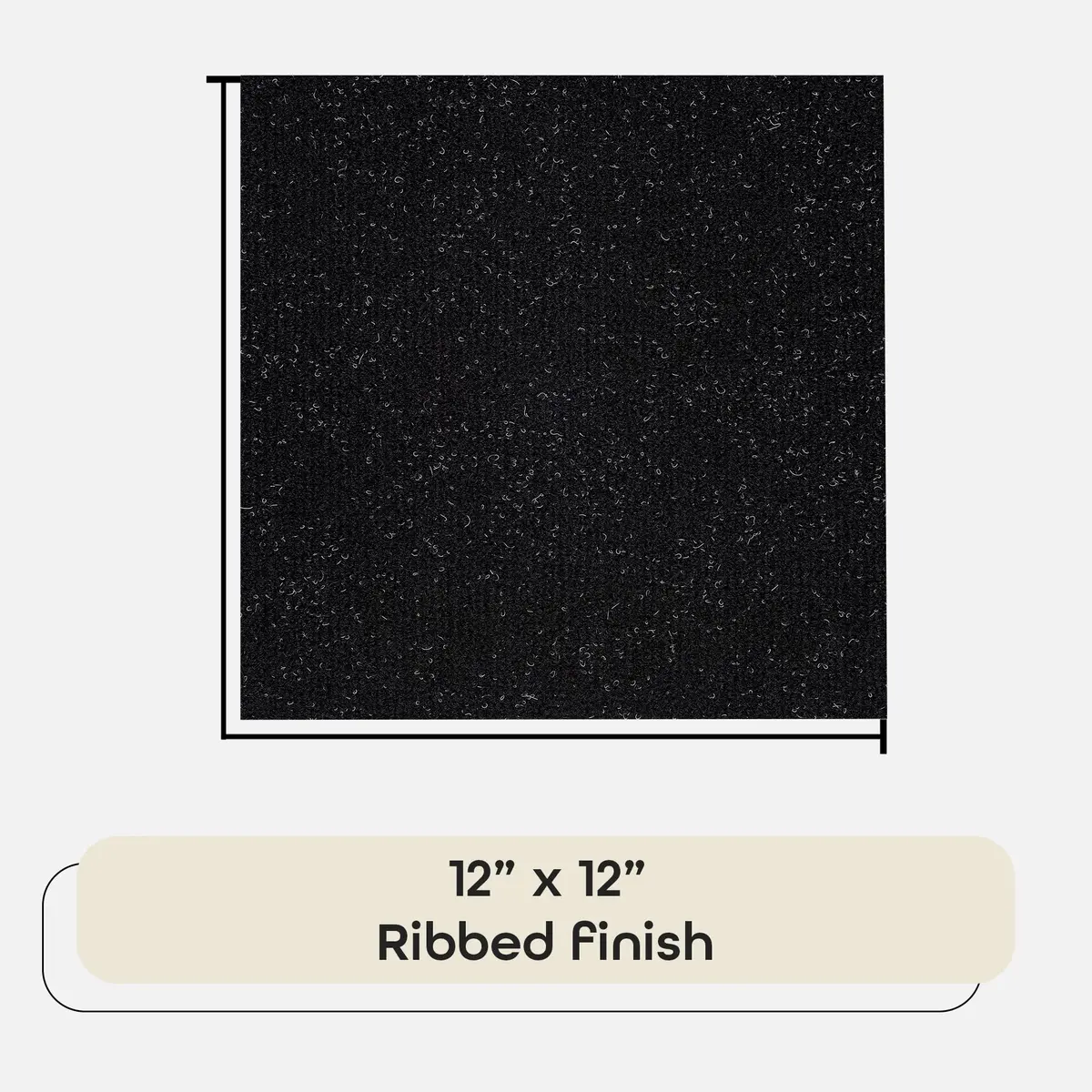 ACHIM Nexus Peel & Stick Carpet Tiles 12 x 12 in (30.5 x 30.5 cm) Black | 12 Sq Ft Coverage - view 3