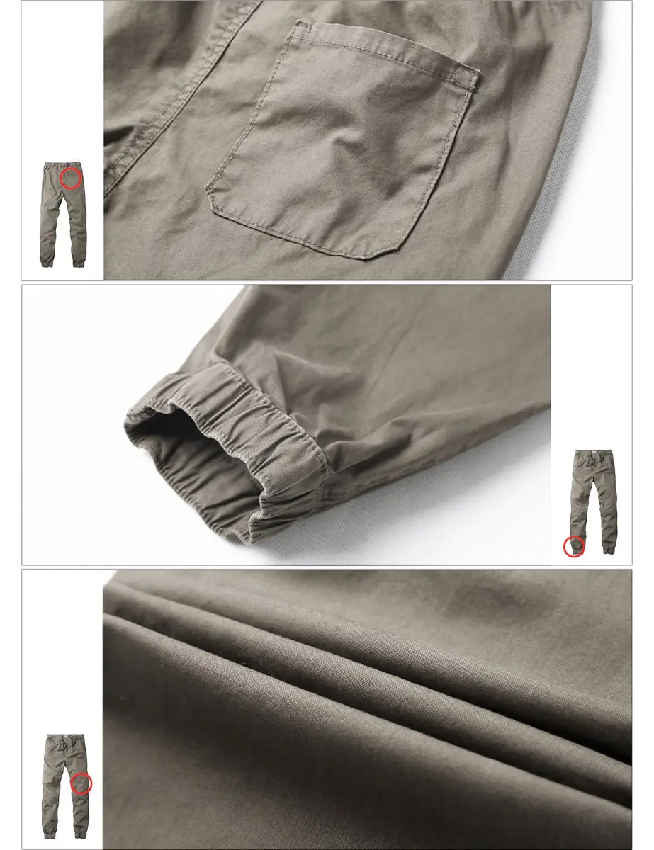 Match Men's Jogger Pant 34W x 30L (Light Khaki) | Comfortable Elastic Waist Tapered Fit - view 5