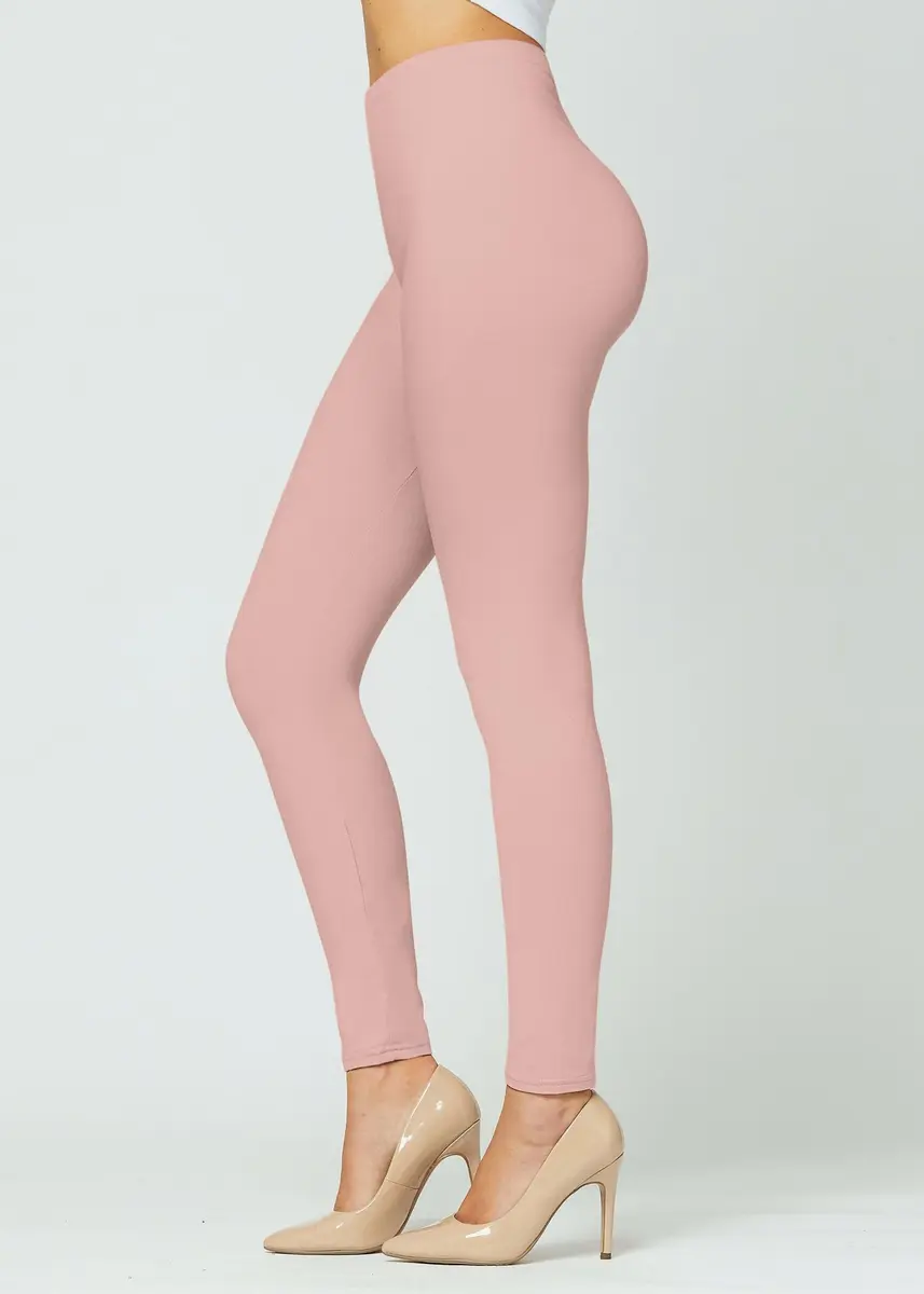 Conceited High-Rise Tummy Control Leggings - Plus Size Dusty Pink | Flattering Fit & Ultra Soft Comfort - view 4