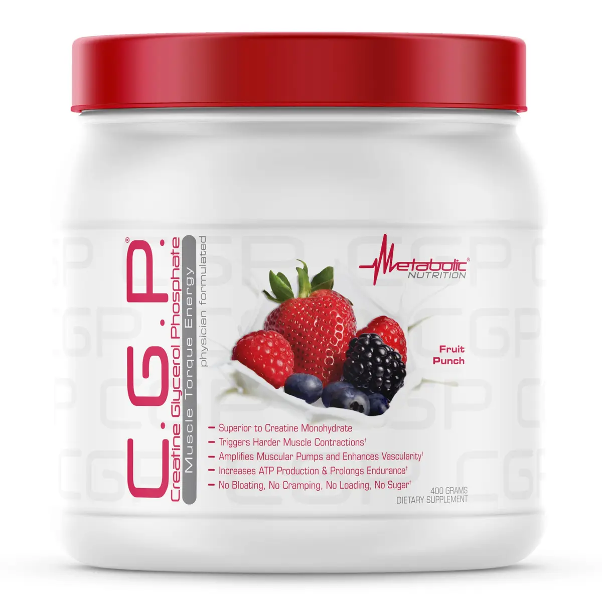 Metabolic Nutrition CGP Creatine Glycerol Phosphate 400g | Rapid Absorption & Muscle Pumps - main product image