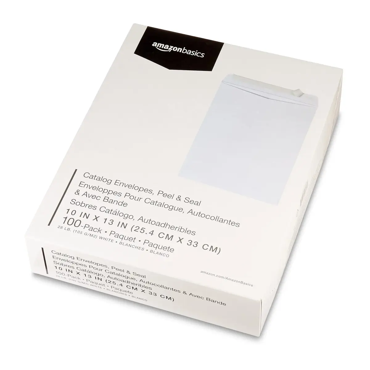 Amazon Basics Catalog Mailing Envelopes, Peel and Seal, 10x13 Inch, White, 100-Pack | 257 cm² (10x13 Inch) Catalog Envelopes - view 7