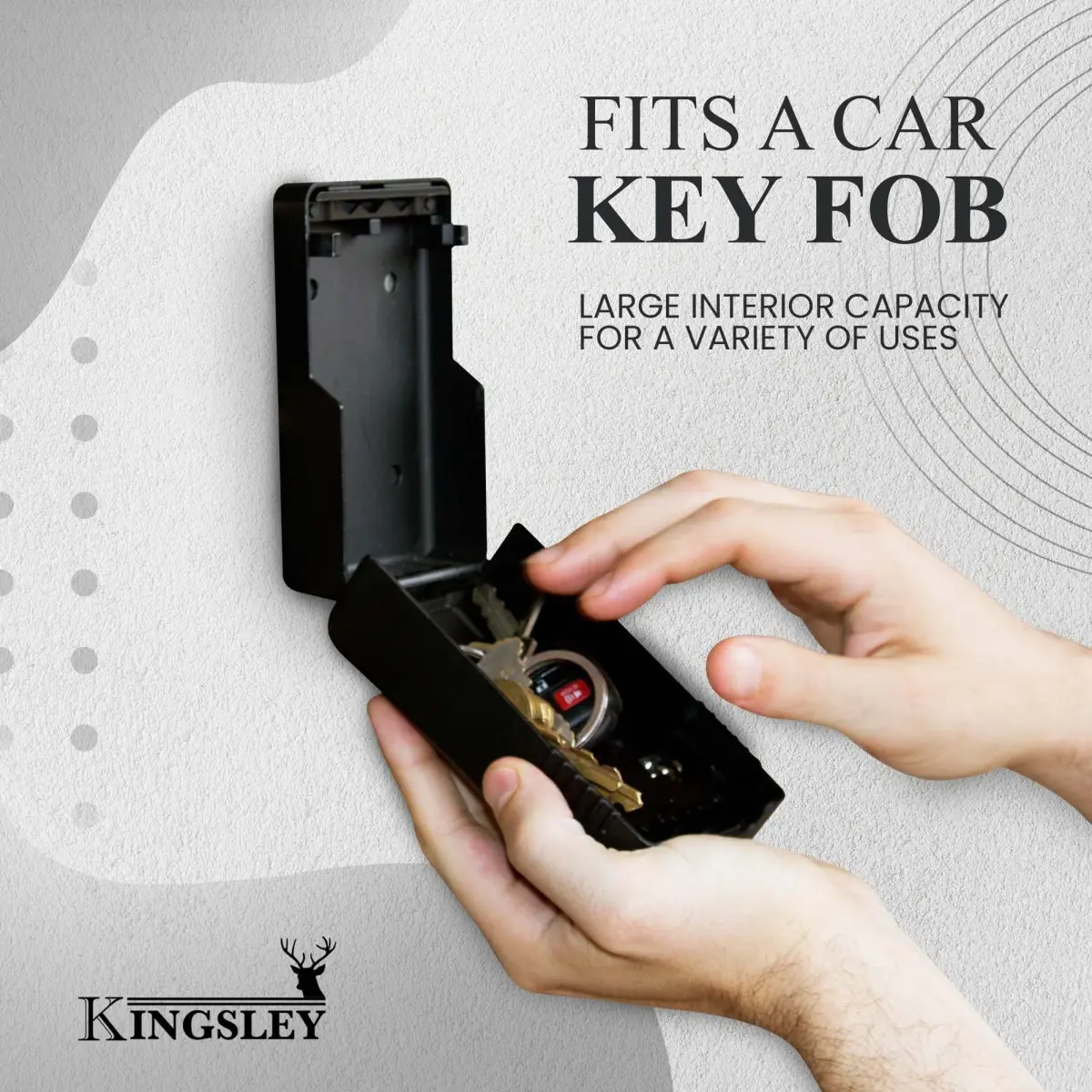 Kingsley Guard-a-Key Realtor Lock Box | 27 cu in (442 ml) Capacity | Heavy-Duty Metal Construction with 4-Digit Combination - view 5