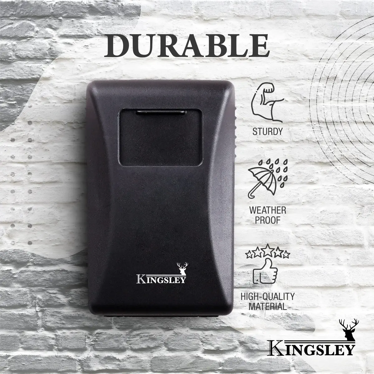 Kingsley Guard-a-Key Realtor Lock Box | 27 cu in (442 ml) Capacity | Heavy-Duty Metal Construction with 4-Digit Combination - view 6