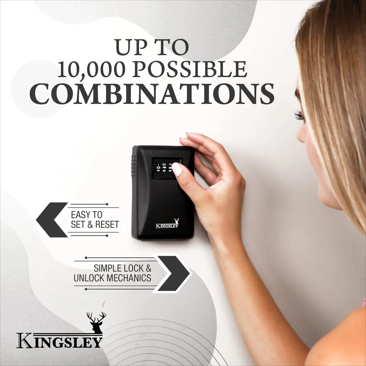 Kingsley Guard-a-Key Realtor Lock Box | 27 cu in (442 ml) Capacity | Heavy-Duty Metal Construction with 4-Digit Combination - view 7