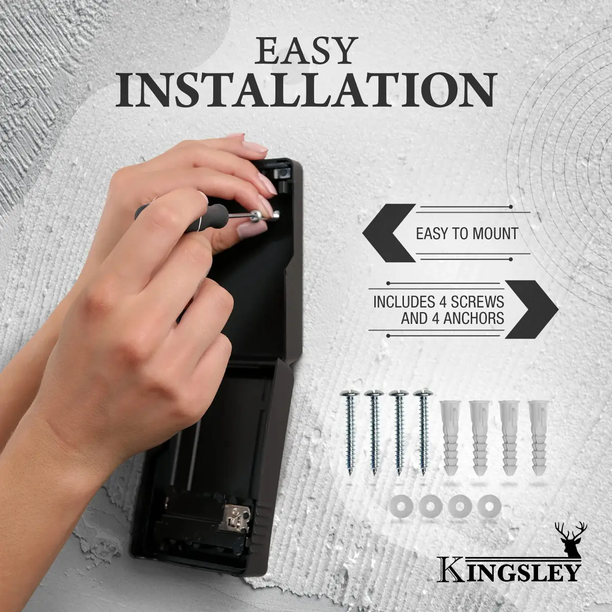 Kingsley Guard-a-Key Realtor Lock Box | 27 cu in (442 ml) Capacity | Heavy-Duty Metal Construction with 4-Digit Combination - view 8