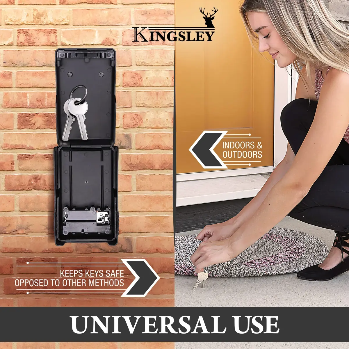 Kingsley Guard-a-Key Realtor Lock Box | 27 cu in (442 ml) Capacity | Heavy-Duty Metal Construction with 4-Digit Combination - view 9