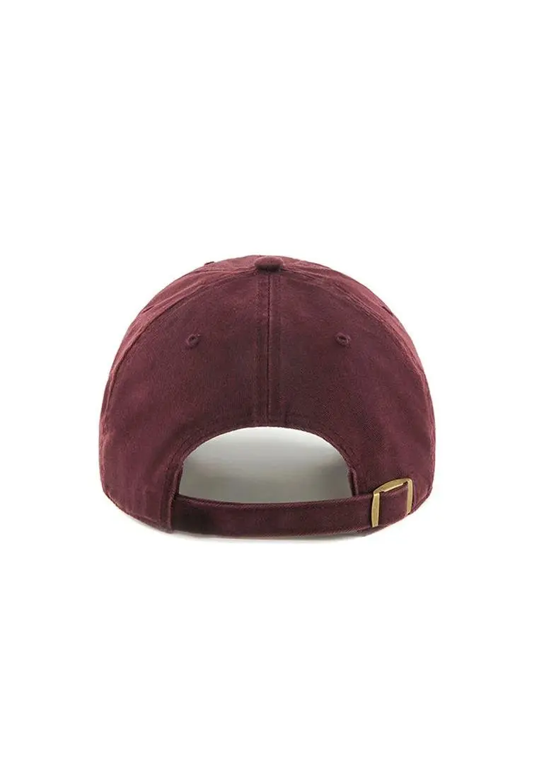 47 Classic Clean Up Cap Maroon Red Adjustable Plain Baseball Hat for Men and Women | Garment Washed Cotton Twill - view 2