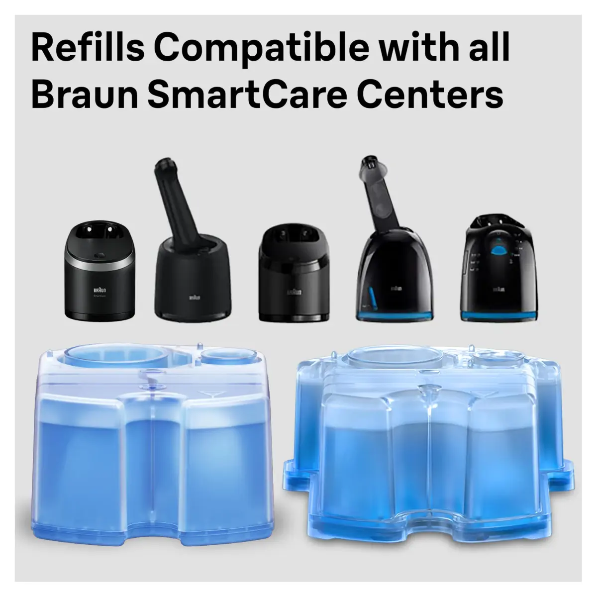 Braun Clean & Renew Refill Cartridges CCR 22.8 Fl Oz (675ml) | Lemon Scented Shaver Cleaner for Clean&Charge System - view 4
