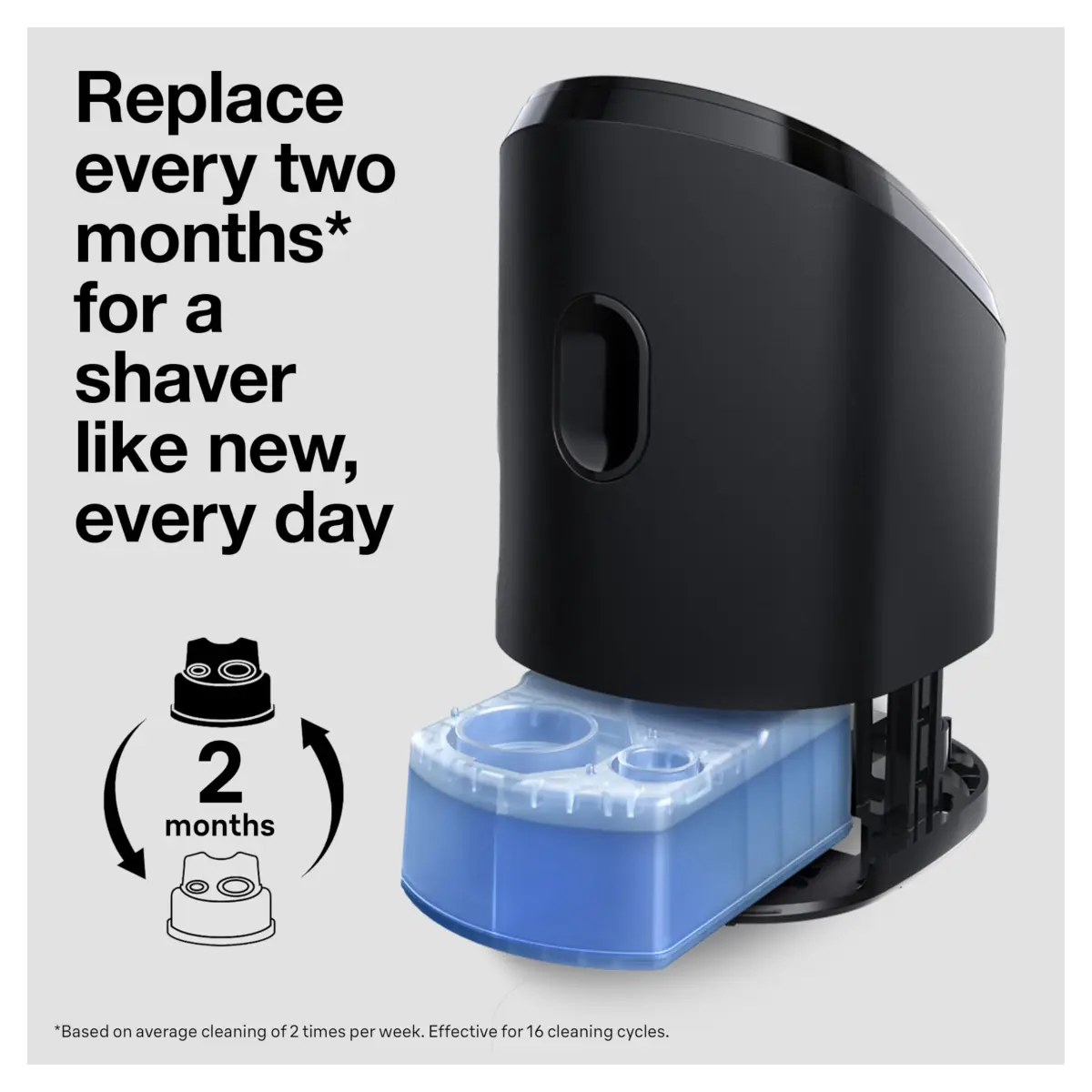 Braun Clean & Renew Refill Cartridges CCR 22.8 Fl Oz (675ml) | Lemon Scented Shaver Cleaner for Clean&Charge System - view 8