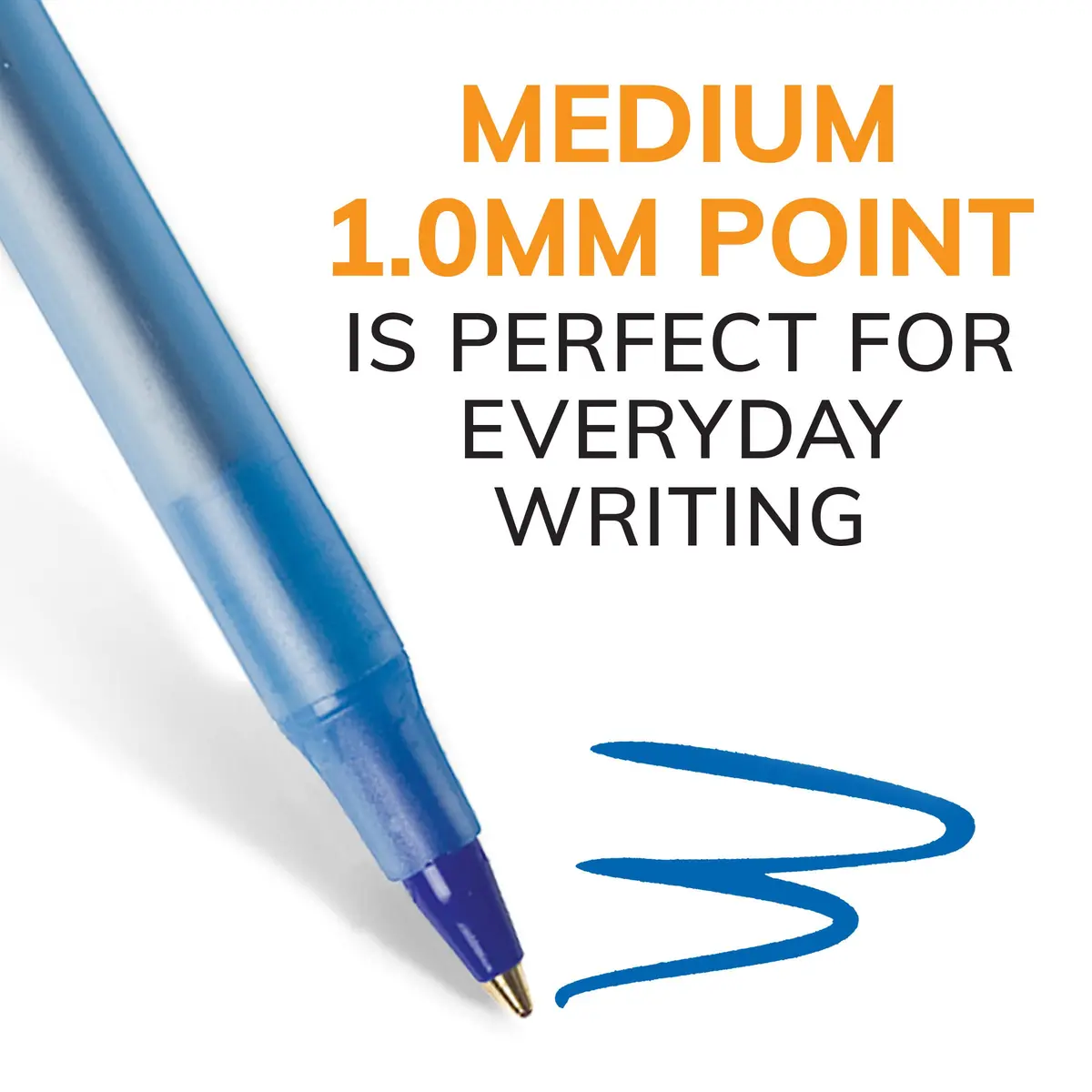 BIC Round Stic Xtra Life Blue Ballpoint Pens, 144-Count Pack | Smooth Ink Flow for Office & School - view 3