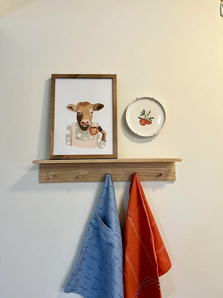Rocky Mountain Goods Plate Hanger for Wall and Mounting Hardware - Fits Decorative Plates and platters - Heavy Duty Polished Brass (11" - 18") - main product image