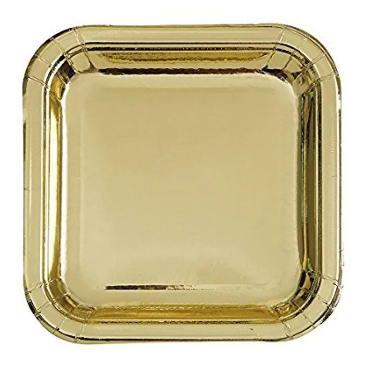 Unique Gold Foil Square Dessert Plates 7 inch (17.5 cm) | Pack of 8 - view 2