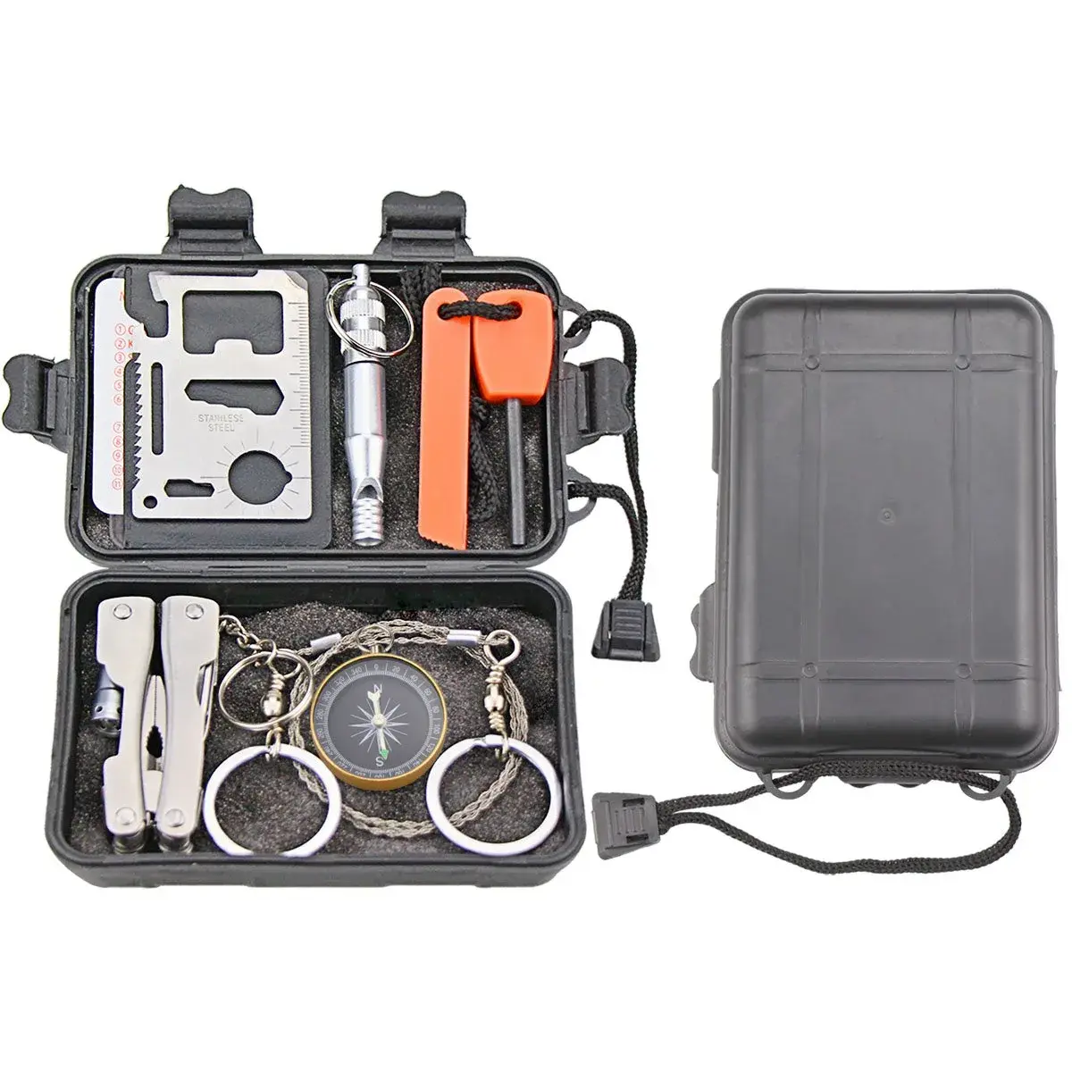 EMDMAK Survival Kit Black 194 g (6.8 oz) | Essential Outdoor Emergency Gear - view 8