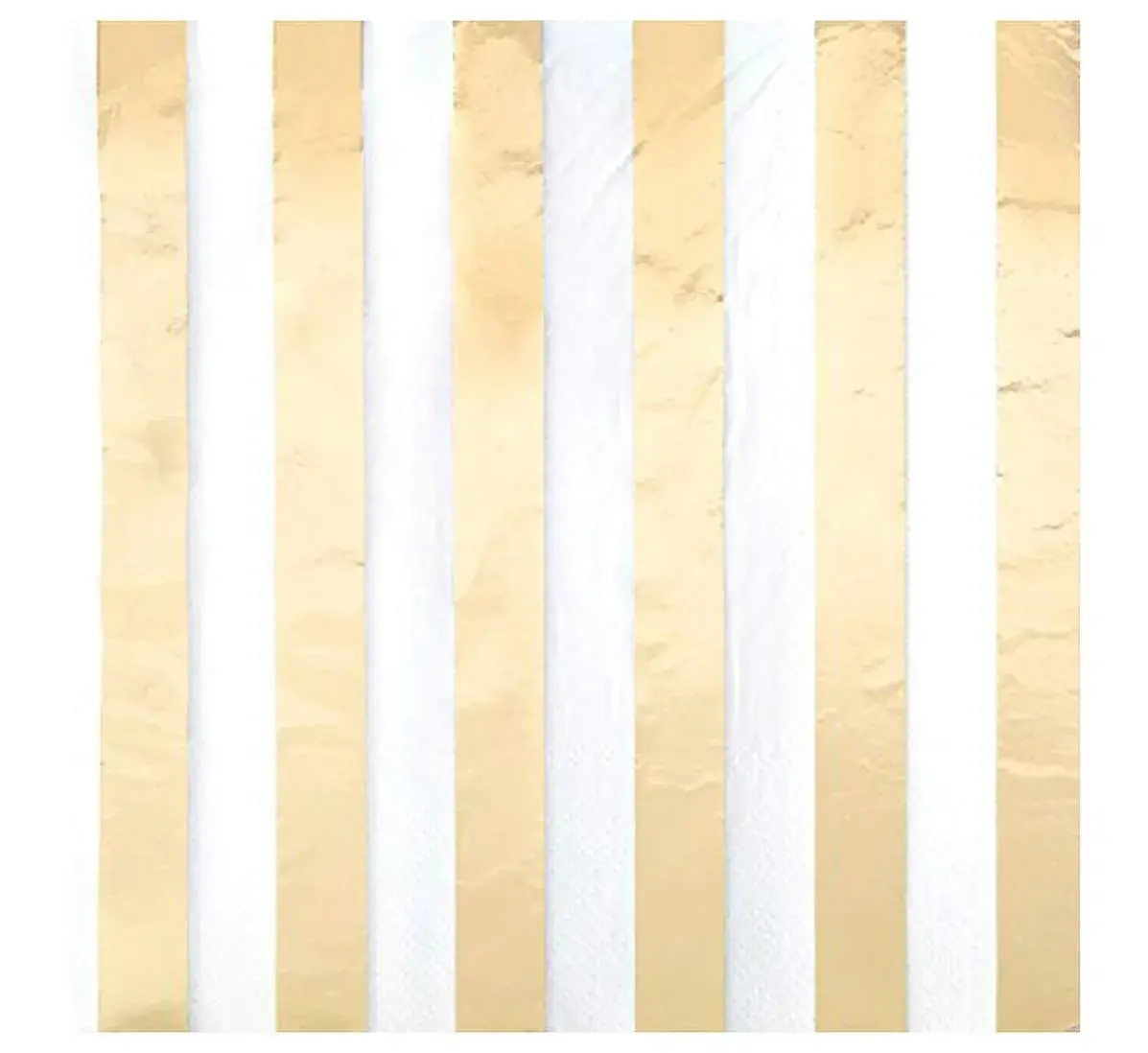 Unique Elegant Gold Foil Stripes Luncheon Napkins (16-Pack) | Perfect for Parties & Special Occasions - main product image